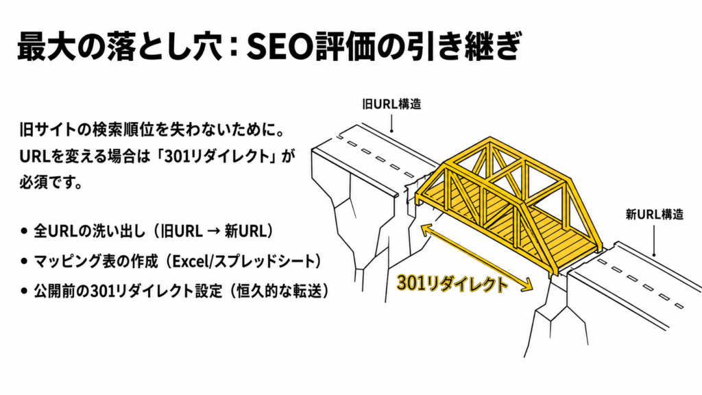 SEO評価の引き継ぎ