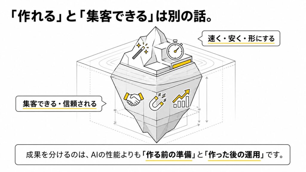 作れると集客できるは別の話