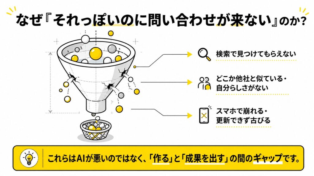 なぜ問い合わせに繋がらないのか?
