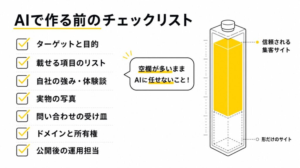 AIで作る前のチェックリスト